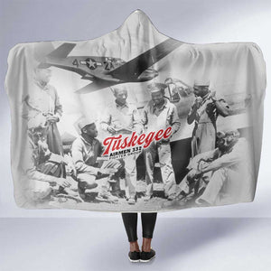 Tuskegee Airmen 332nd Fighter Group Hooded Blanket Vintage-style War - African Pride