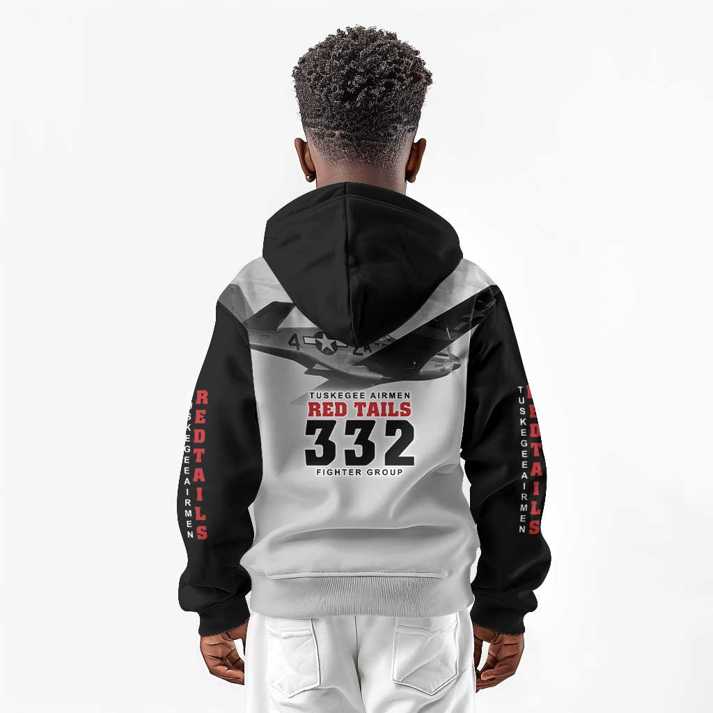 Tuskegee Airmen 332nd Fighter Group Kid Hoodie Vintage-style War - African Pride