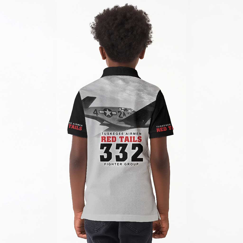 Tuskegee Airmen 332nd Fighter Group Kid Polo Shirt Vintage-style War - African Pride