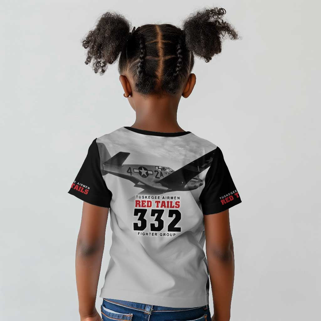 Tuskegee Airmen 332nd Fighter Group Kid T shirt Vintage-style War - African Pride