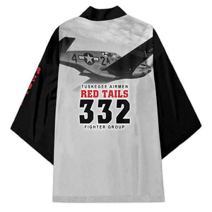 Tuskegee Airmen 332nd Fighter Group Kimono Vintage-style War