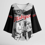 Tuskegee Airmen 332nd Fighter Group Kimono Sleeve Blouse Vintage-style War