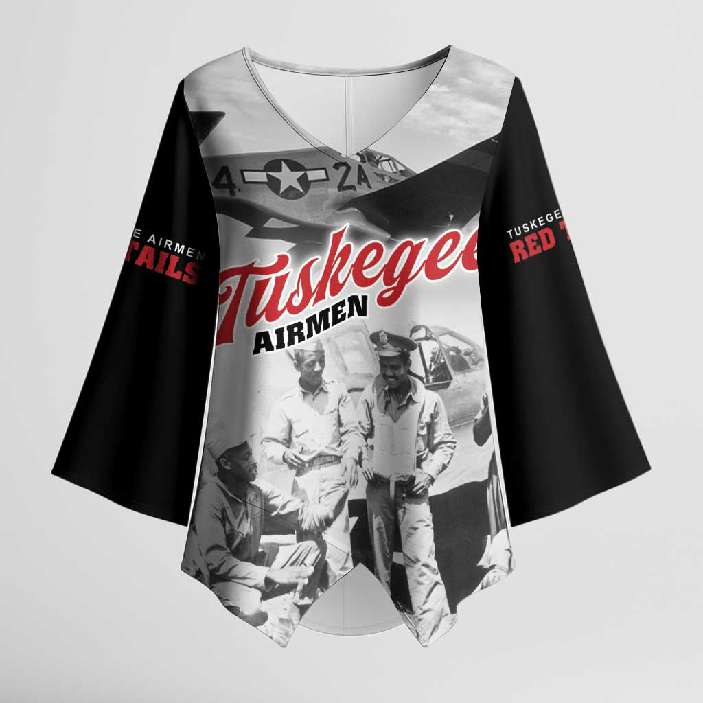 Tuskegee Airmen 332nd Fighter Group Kimono Sleeve Blouse Vintage-style War