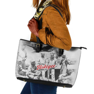 Tuskegee Airmen 332nd Fighter Group Leather Tote Bag Vintage-style War - African Pride