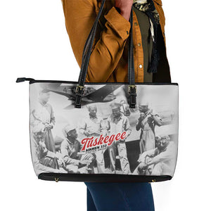 Tuskegee Airmen 332nd Fighter Group Leather Tote Bag Vintage-style War - African Pride