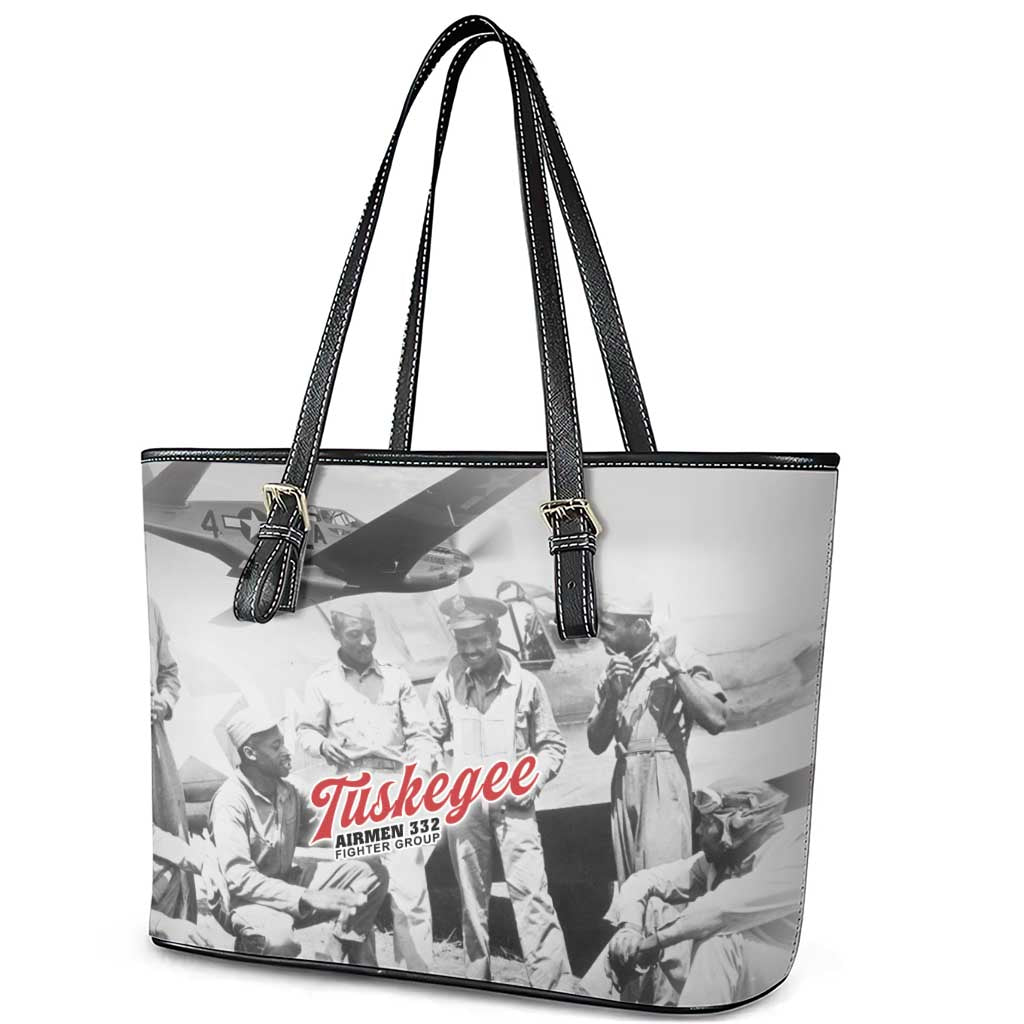 Tuskegee Airmen 332nd Fighter Group Leather Tote Bag Vintage-style War - African Pride