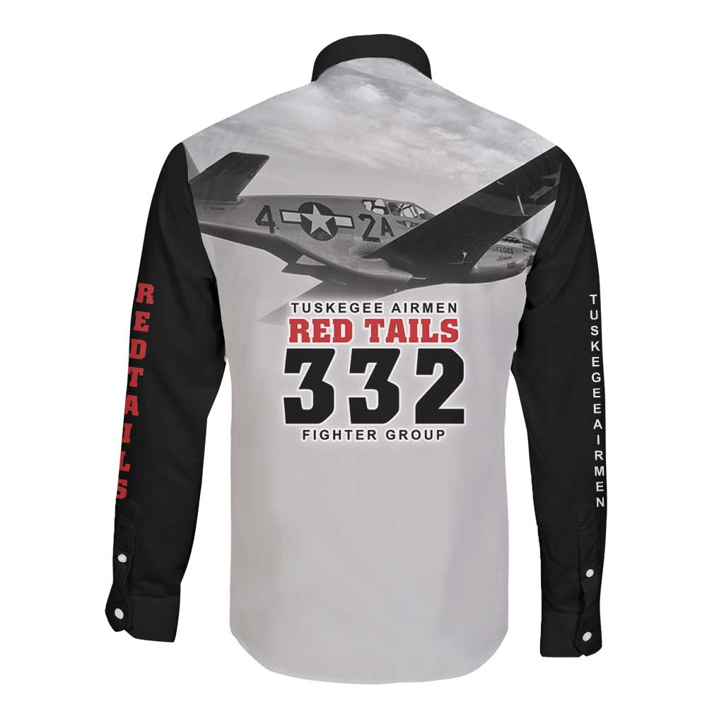 Tuskegee Airmen 332nd Fighter Group Long Sleeve Button Shirt Vintage-style War - African Pride