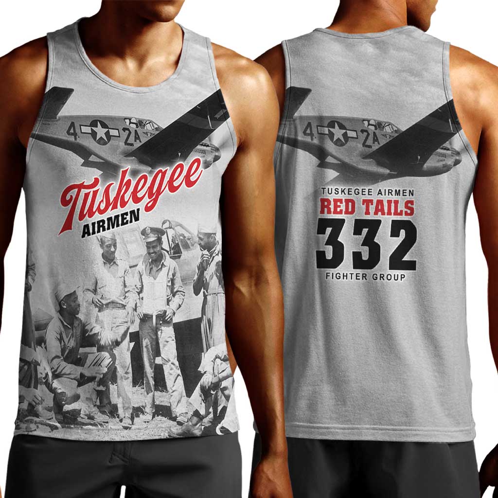 Tuskegee Airmen 332nd Fighter Group Men Tank Top Vintage-style War - African Pride