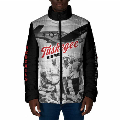 Tuskegee Airmen 332nd Fighter Group Padded Jacket Vintage-style War