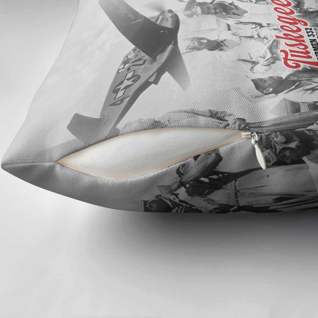 Tuskegee Airmen 332nd Fighter Group Pillow Cover Vintage-style War