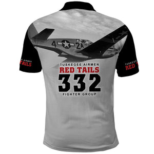 Tuskegee Airmen 332nd Fighter Group Polo Shirt Vintage-style War - African Pride