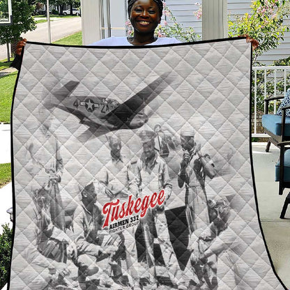 Tuskegee Airmen 332nd Fighter Group Quilt Vintage-style War - African Pride