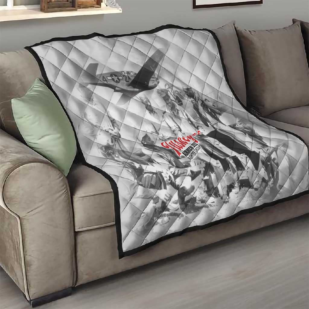 Tuskegee Airmen 332nd Fighter Group Quilt Vintage-style War - African Pride
