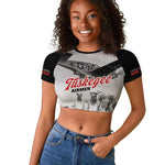 Tuskegee Airmen 332nd Fighter Group Raglan Cropped T shirt Vintage-style War - African Pride