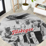 Tuskegee Airmen 332nd Fighter Group Round Carpet Vintage-style War - African Pride