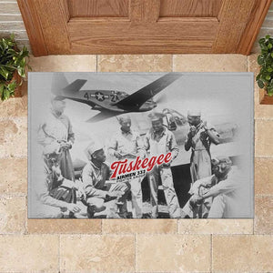 Tuskegee Airmen 332nd Fighter Group Rubber Doormat Vintage-style War - African Pride