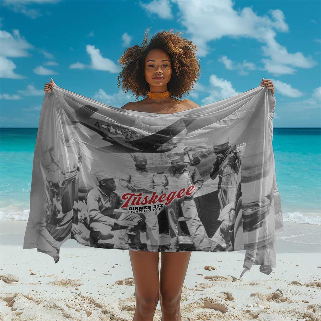 Tuskegee Airmen 332nd Fighter Group Sarong Vintage-style War - African Pride
