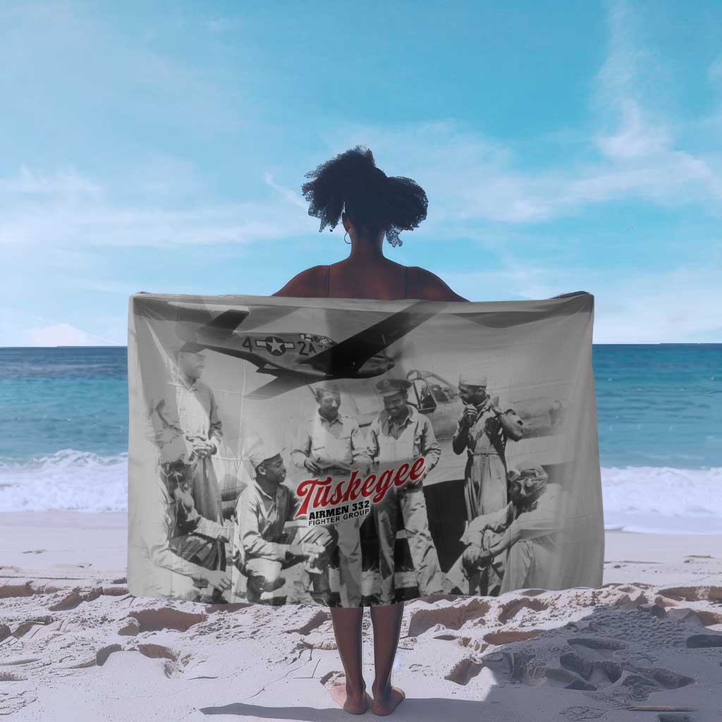 Tuskegee Airmen 332nd Fighter Group Sarong Vintage-style War - African Pride