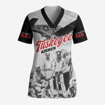 Tuskegee Airmen 332nd Fighter Group Scrub Top Vintage-style War - African Pride