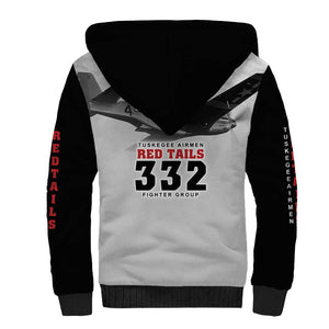 Tuskegee Airmen 332nd Fighter Group Sherpa Hoodie Vintage-style War - African Pride