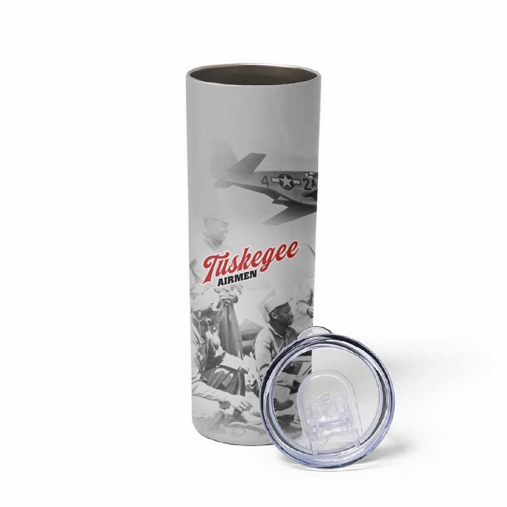 Tuskegee Airmen 332nd Fighter Group Skinny Tumbler Vintage-style War - African Pride