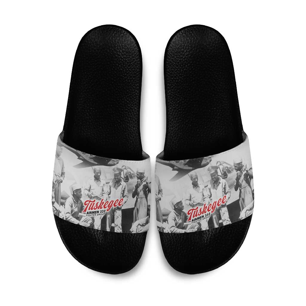 Tuskegee Airmen 332nd Fighter Group Slide Sandals Vintage-style War
