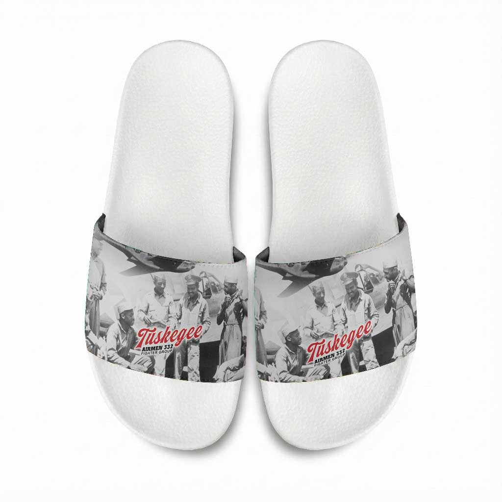 Tuskegee Airmen 332nd Fighter Group Slide Sandals Vintage-style War