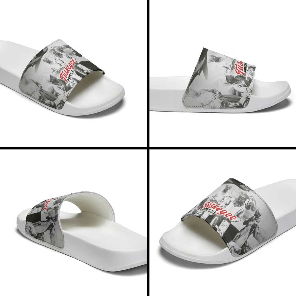 Tuskegee Airmen 332nd Fighter Group Slide Sandals Vintage-style War