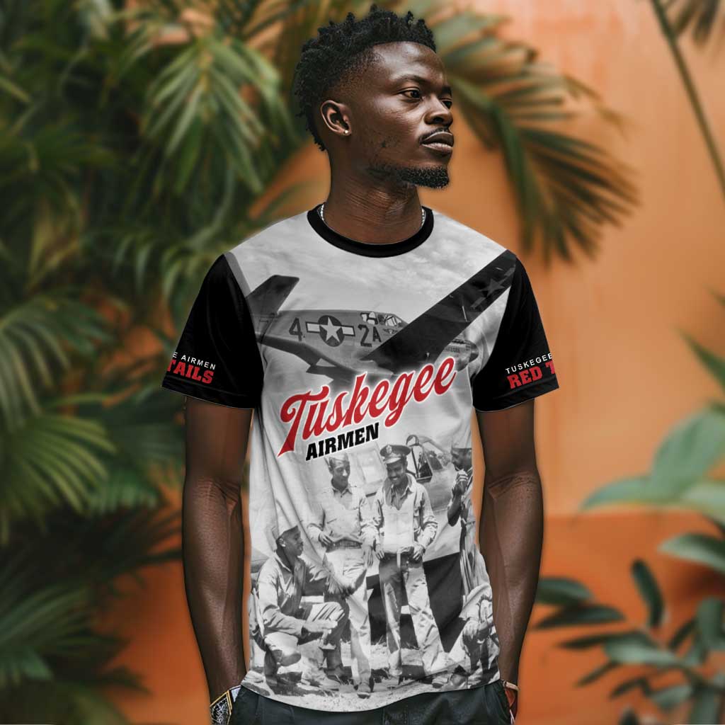 Tuskegee Airmen 332nd Fighter Group T shirt Vintage-style War - African Pride