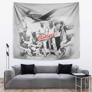 Tuskegee Airmen 332nd Fighter Group Tapestry Vintage-style War - African Pride