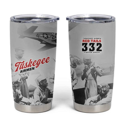 Tuskegee Airmen 332nd Fighter Group Tumbler Cup Vintage-style War - African Pride