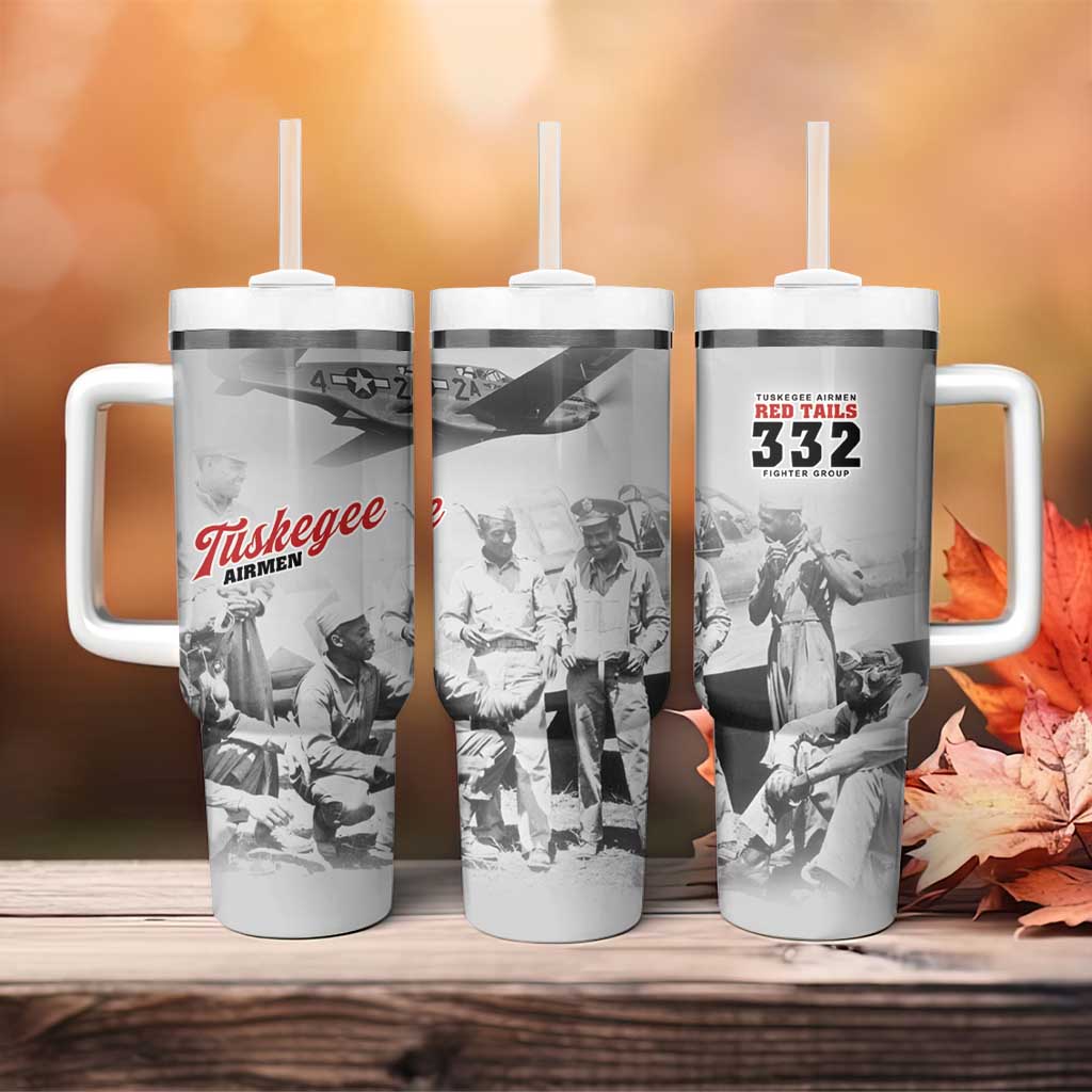 Tuskegee Airmen 332nd Fighter Group Tumbler With Handle Vintage-style War - African Pride