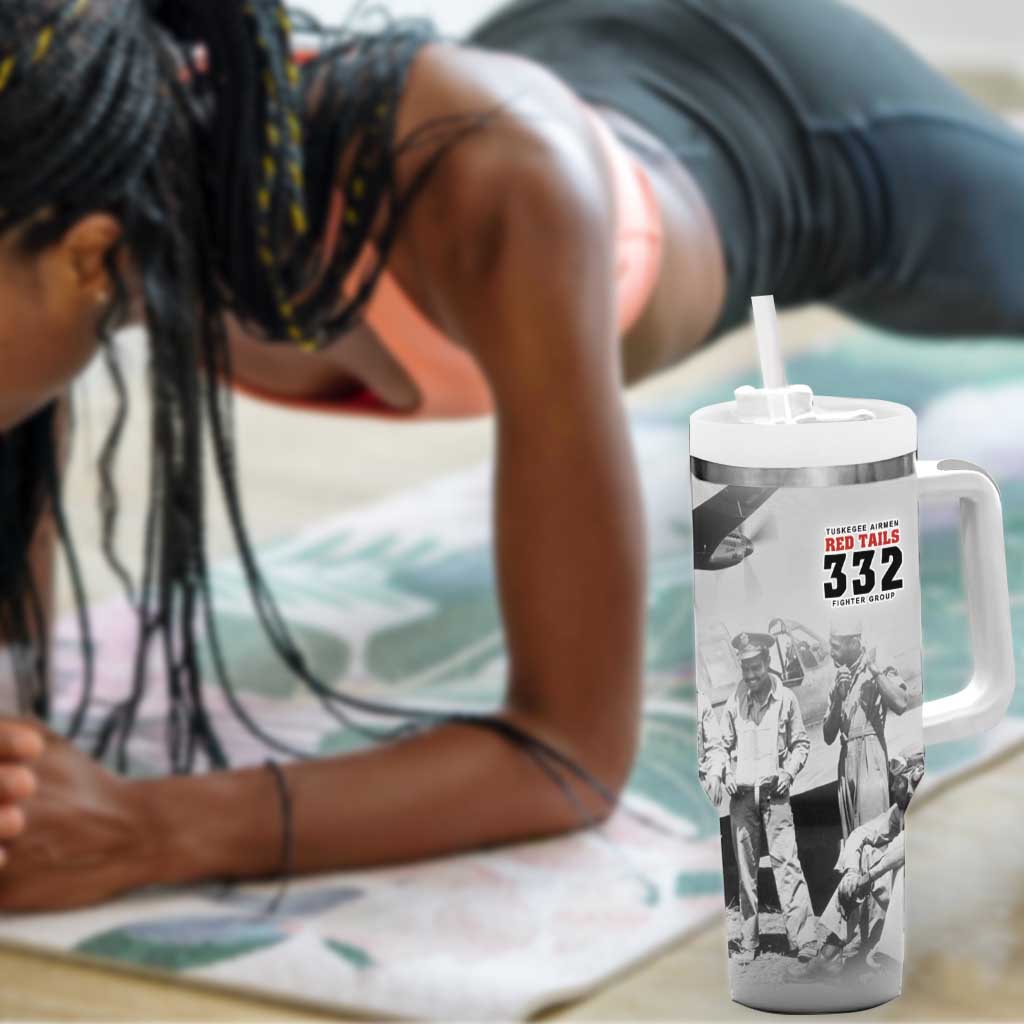 Tuskegee Airmen 332nd Fighter Group Tumbler With Handle Vintage-style War - African Pride