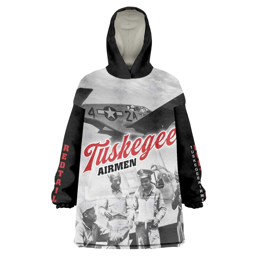 Tuskegee Airmen 332nd Fighter Group Wearable Blanket Hoodie Vintage-style War - African Pride