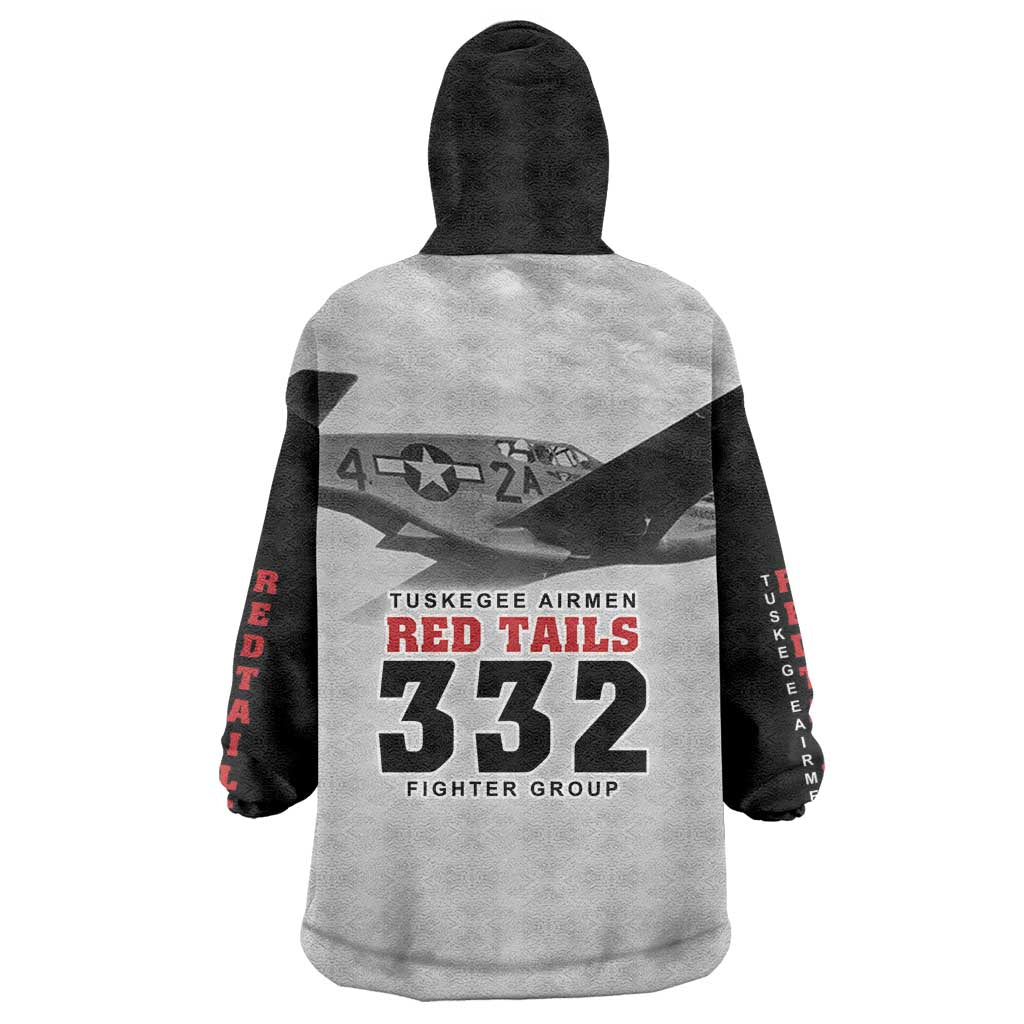 Tuskegee Airmen 332nd Fighter Group Wearable Blanket Hoodie Vintage-style War - African Pride