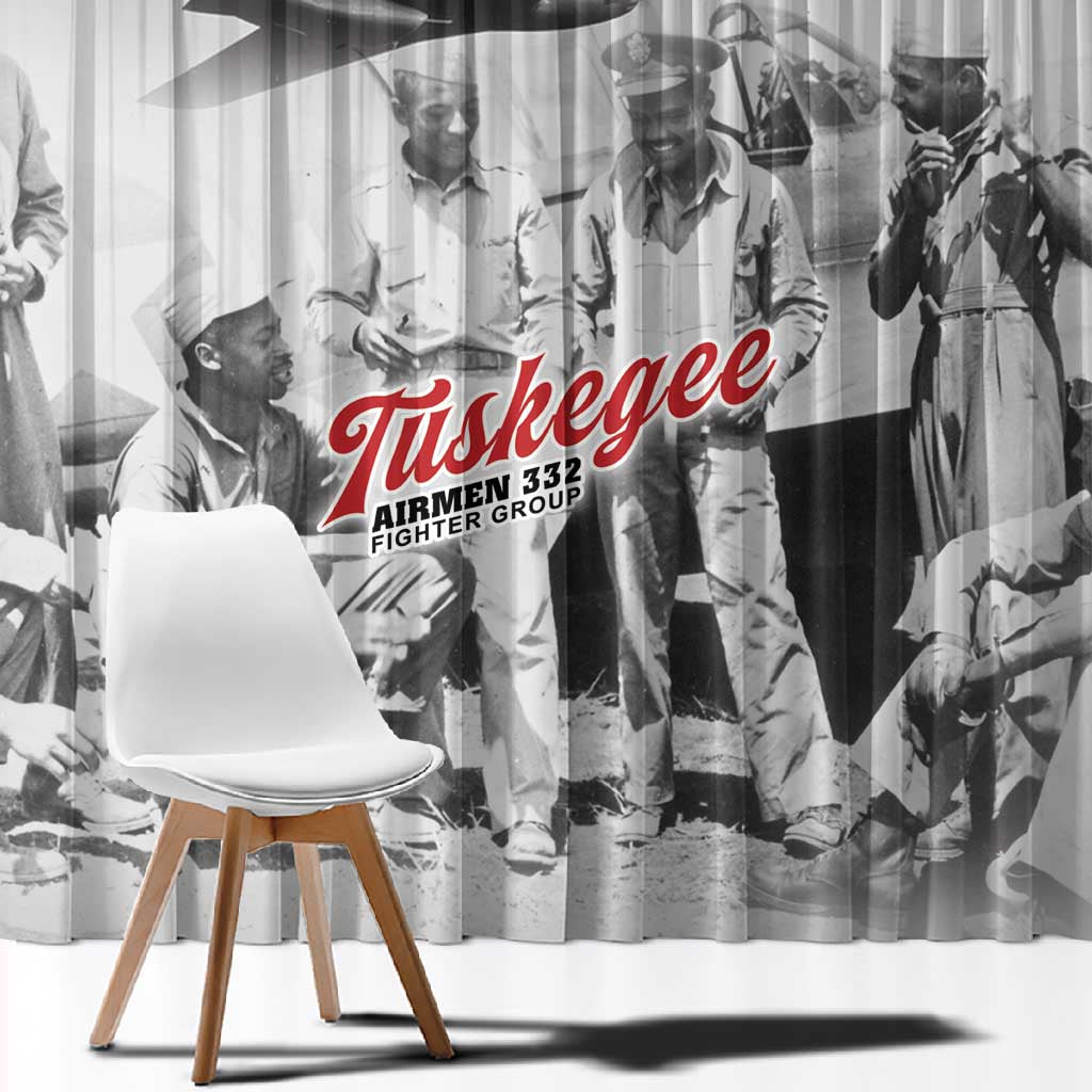 Tuskegee Airmen 332nd Fighter Group Window Curtain Vintage-style War - African Pride