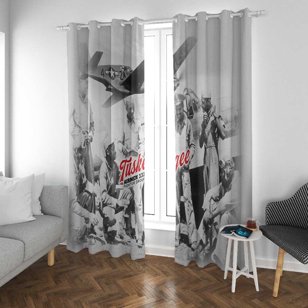Tuskegee Airmen 332nd Fighter Group Window Curtain Vintage-style War - African Pride