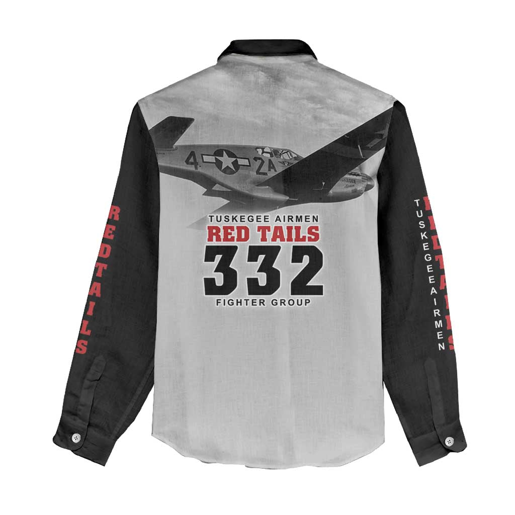 Tuskegee Airmen 332nd Fighter Group Women Casual Shirt Vintage-style War - African Pride