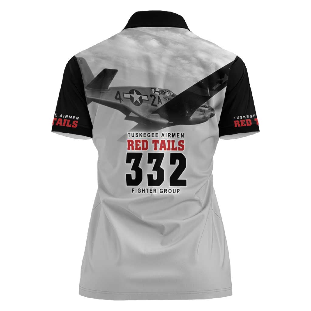 Tuskegee Airmen 332nd Fighter Group Women Polo Shirt Vintage-style War - African Pride