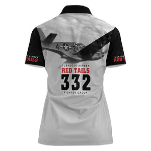 Tuskegee Airmen 332nd Fighter Group Women Polo Shirt Vintage-style War - African Pride