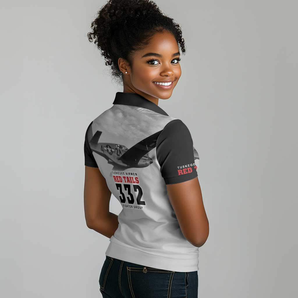 Tuskegee Airmen 332nd Fighter Group Women Polo Shirt Vintage-style War - African Pride