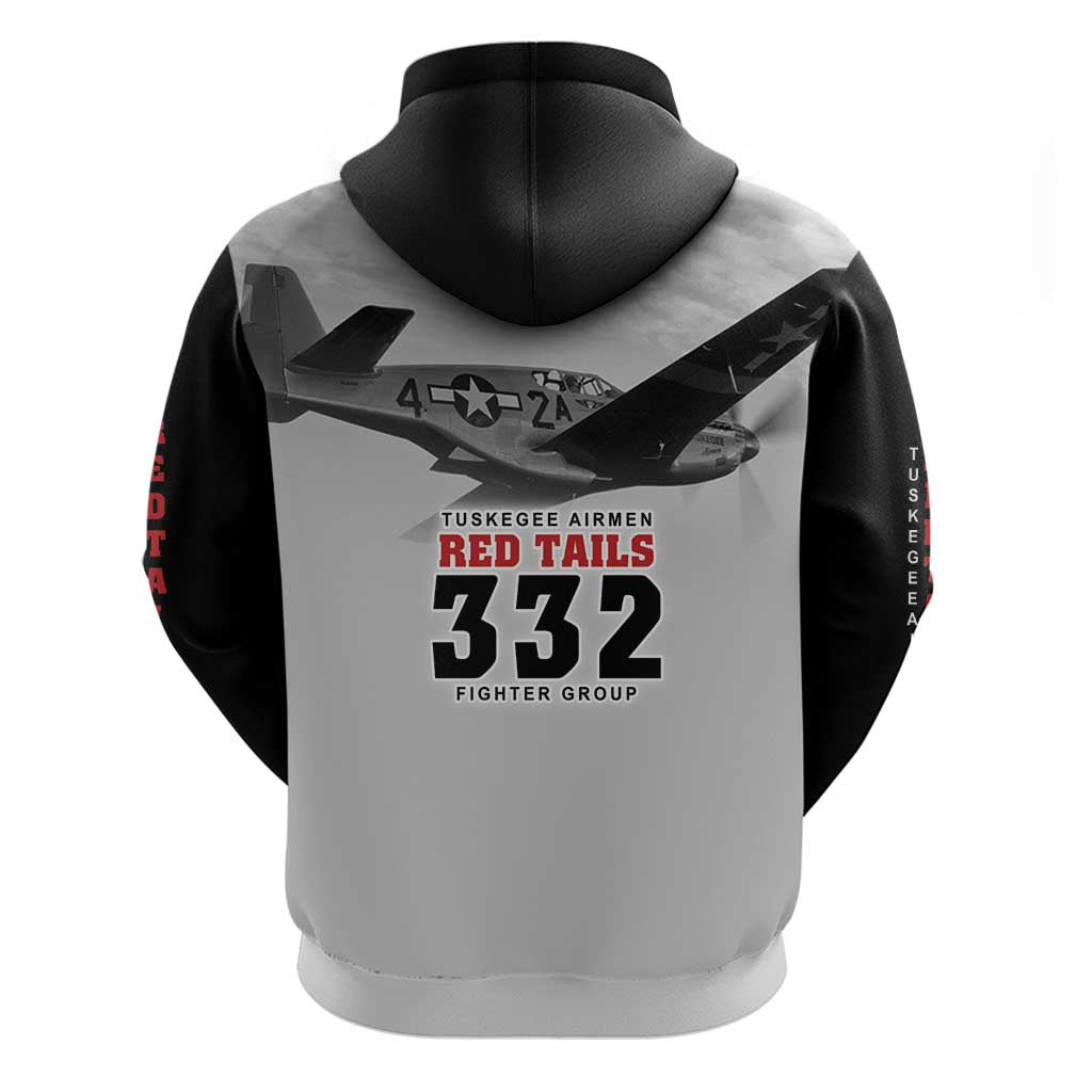 Tuskegee Airmen 332nd Fighter Group Zip Hoodie Vintage-style War - African Pride