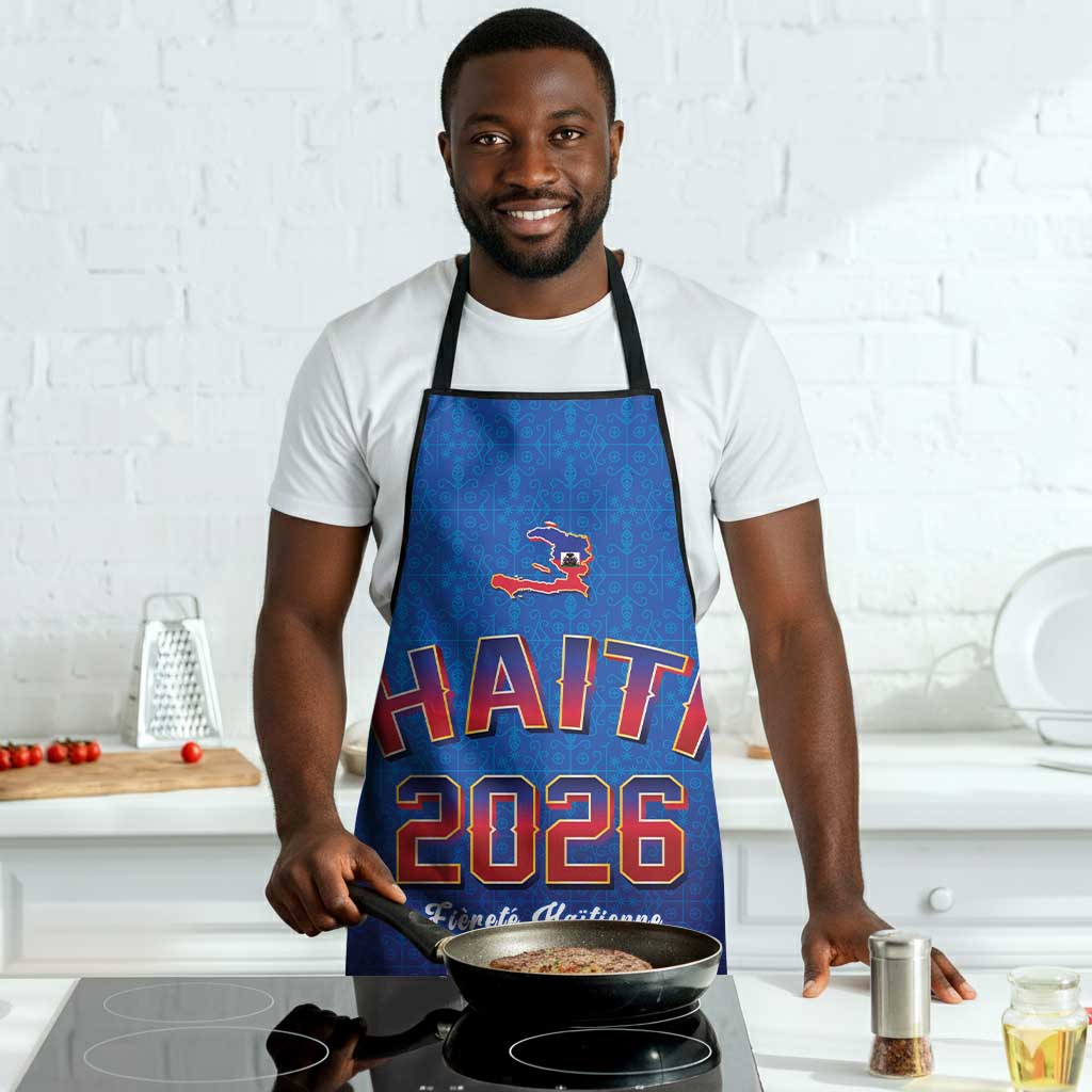 Afro-Haitians World Football 2026 Apron Haiti est de Retour Blue Voodoo Veve Spirits
