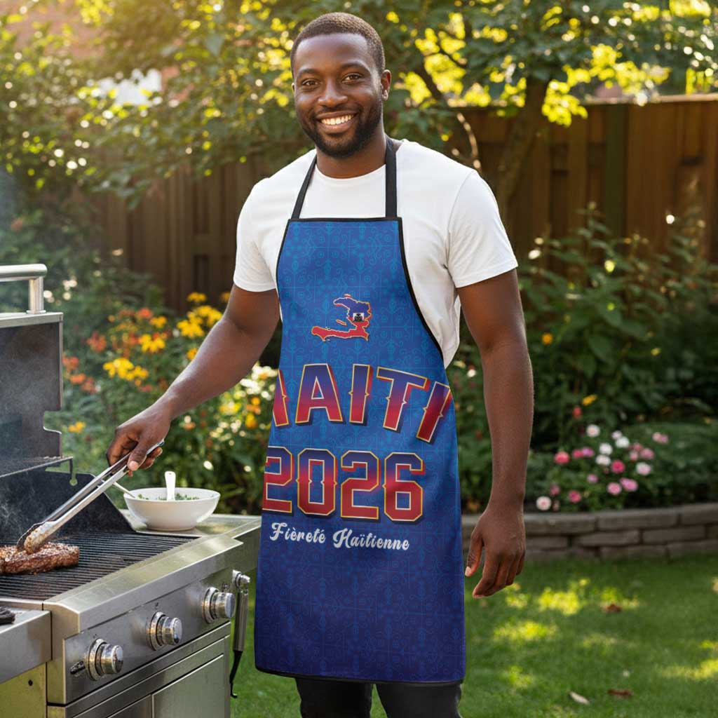 Afro-Haitians World Football 2026 Apron Haiti est de Retour Blue Voodoo Veve Spirits