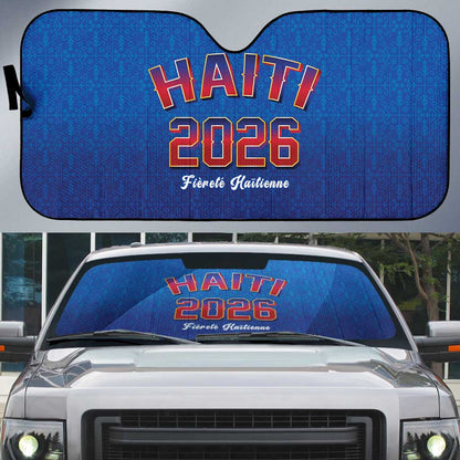 Afro-Haitians World Football 2026 Auto Sun Shade Haiti est de Retour Blue Voodoo Veve Spirits