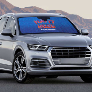 Afro-Haitians World Football 2026 Auto Sun Shade Haiti est de Retour Blue Voodoo Veve Spirits