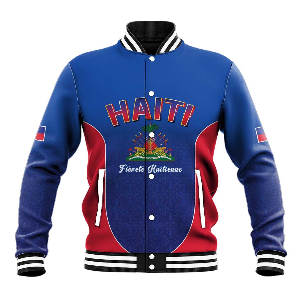 Afro-Haitians World Football 2026 Baseball Jacket Haiti est de Retour Blue Voodoo Veve Spirits - African Pride