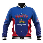 Afro-Haitians World Football 2026 Baseball Jacket Haiti est de Retour Blue Voodoo Veve Spirits - African Pride