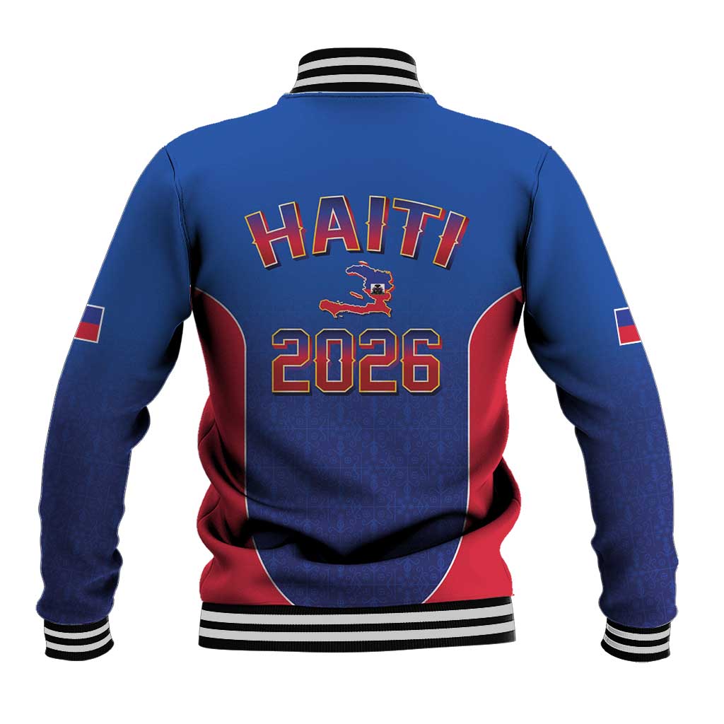Afro-Haitians World Football 2026 Baseball Jacket Haiti est de Retour Blue Voodoo Veve Spirits - African Pride