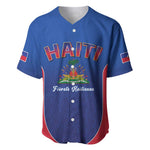 Afro-Haitians World Football 2026 Baseball Jersey Haiti est de Retour Blue Voodoo Veve Spirits LT9